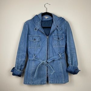 VINTAGE Hooded Denim Jacket Excellent Condition